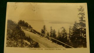 Malahat Highway Dr.  Vancouver Island Photograph 2.  75 X 4.  5 Wood Guardrail E204