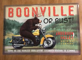 Anderson Valley Brewing Tin Tacker Craft Beer Sign Boonville