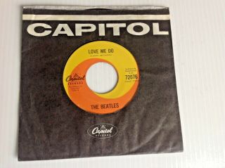 The Beatles Love Me Do/p.  S.  I Love You Capitol 72076 1964 Canadian 45 Vg Cond