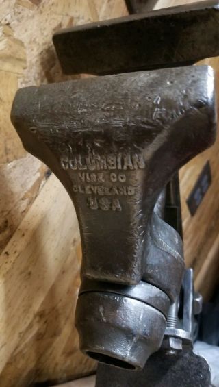 Columbian Post Leg Blacksmith Vise 4 5/8 