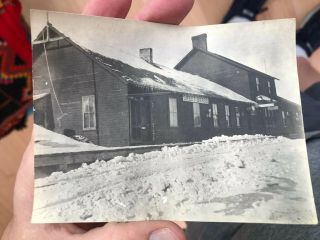 Rare 1900’s Snapshot Photo Sweet Grass Montana Railroad Depot