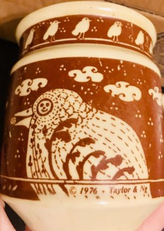 Vintage Taylor & Ng Naked Woman & Birds Mug Coffee Cup 1976 Rare Barrel Style