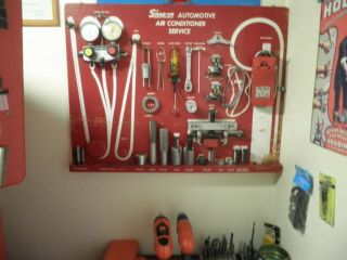 Snap On Air Cond Tool Board With Most Of The Orig Snap On Tools,  More,  Ican Ship