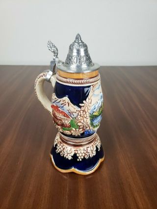 Edelweiss Musical Beer Stein Swiss Musical Movement with Tags 2