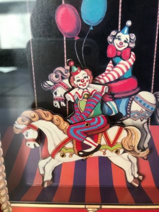 Otagiri Japan Music Box Circus Clown Vintage 2