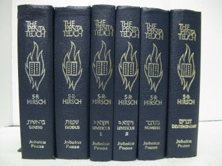 6 V Set Torah Pentateuch Samson Raphael Hirsch English Bible Chumash Commentary