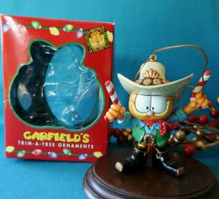 Paws 20 Years Of Garfield Ornament 1996 Garfield As Cowboy
