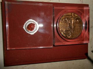 Reliquary With Relics St.  RITA,  Bronze Centenary Medal of the Year 2000 2