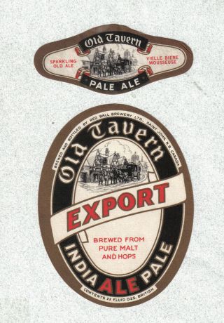 Beer Label - Canada - Old Tavern Export Ipa - Red Ball Brewery,  Brunswick