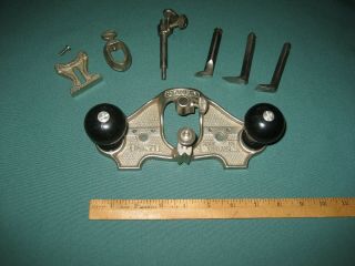 Stanley No 71 Router Plane Complete,  3 Cutters,