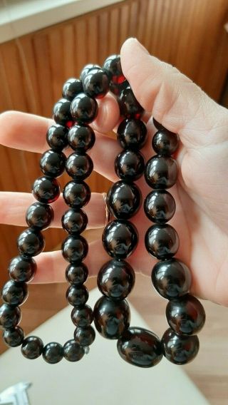 Old Faturan Catalin Cherry Amber Bakelite Islamic Prayer Beads 77 G