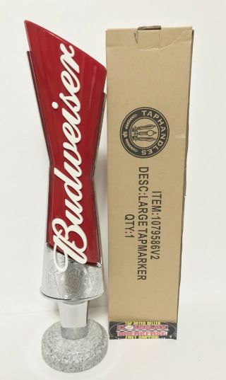 Budweiser Bowtie Logo Beer Tap Handle 13” Tall - Brand