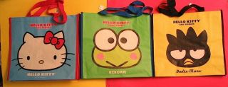 All 3 Cost Plus World Market Hello Kitty Shopping Bags Black Friday Tote Set