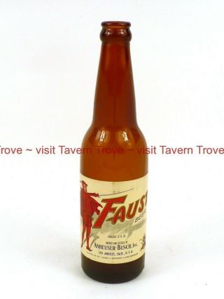 Scarce 1950s Los Angeles Faust Beer Anheuser Busch Bottle Tavern Trove