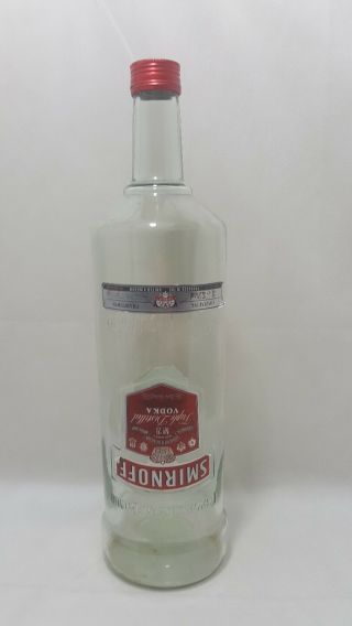 3l Smirnoff Vodka Clear Bottle Large 3 Litre Size With Lid Empty Money Box Bank