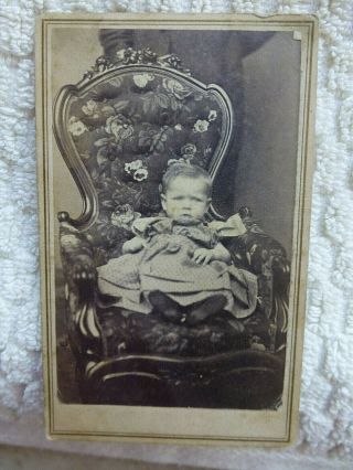 Antique Cdv Cabinet Photo Identified Little Boy Dress Big Chair Salem Ma
