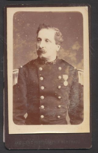 Cdv2714 French Victorian Carte De Visite: Soldier With Medal,  Guyot,  Troyes