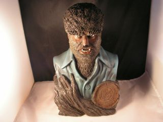 The Wolf Man Bust Coin Bank By X - Plus Rare Nib