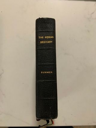 Roman Breviary In English Traditional Catholic 1937 Summer Vol