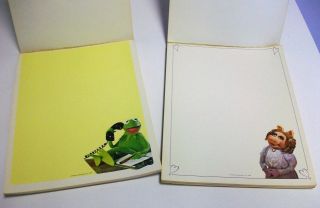 Set of 2 Muppets Note Pads / Stationery - Vintage Miss Piggy & Kermit 3