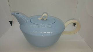 Skytone By Homer Laughlin Teapot Blue And White