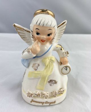 Vintage Napco Ceramic January Angel Made In Japan