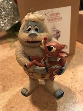 Jim Shore 2015 " Bumble & Rudolph The Red Nose Reindeer " 3.  5 " Tall Ornament