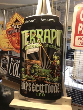 Terrapin Beer Co Hopsecutioner Ipa Turtle W/ Guillotine Can Beer Tacker Sign