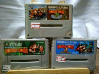 Donkey Kong 1 2 3 Set Nintendo Famicom Japanese Japan Sfc Snes