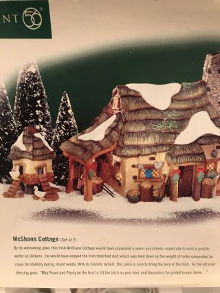 Dept.  56 Dickens Heritage Village Mcshane Cottage Set Of 2 56.  58444
