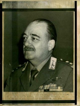 Vintage Photograph Of Italian General Carlo Alberto Dalla Chiesa,  Top Anti - Mafia