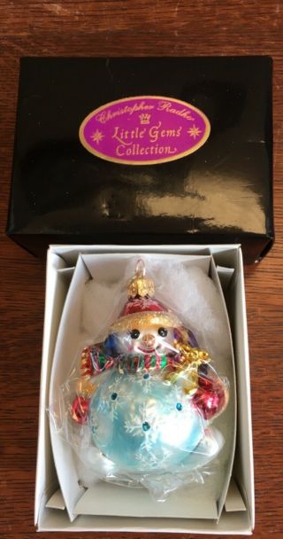 Christopher Radko Chubby Cheer Little Gems Christmas Ornament 00 - 521 - 0