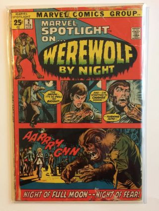 Marvel Spotlight 2 1st Appearance Of Werewolf By Night Gd,  Key