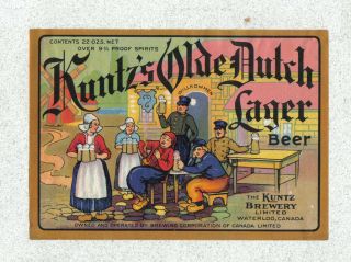 Beer Label - Canada - Kuntz 