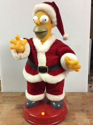 Homer Simpson Animated Singing Dancing Santa By Gemmy