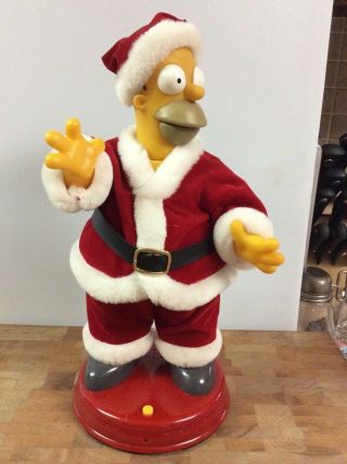 Homer Simpson Animated Singing Dancing Santa by Gemmy 3