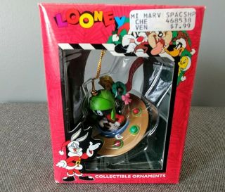 Looney Tunes Collectible Ornaments - Marvin The Martian On Spaceship - Matrix 1996
