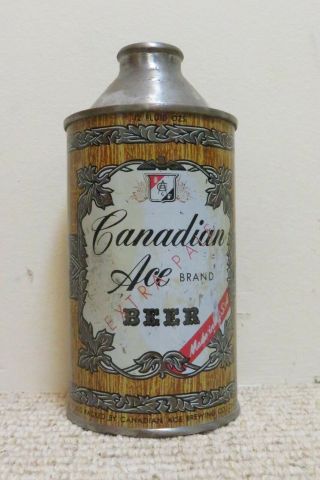 Canadian Ace Ale Cone Top Beer Can Over 3.  2
