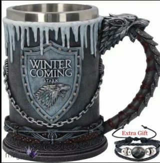 Game Of Thrones - House Stark Winter Is Comingtankard 620ml Direwolf Hbo