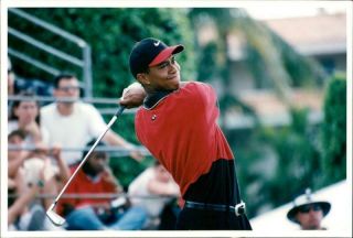 Vintage Photograph Of Tiger Woods Plays In The Doral Open In Miami