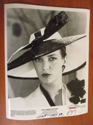 Vtg Glossy Press Photo Actress Jane Birkin Stars In Evil Under The Sun 1982