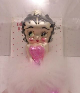 Betty Boop Hand - Crafted Glass Holiday Ornament Kurt Adler 2016 2