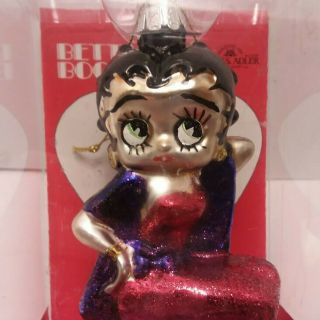Betty Boop Hand - Crafted Glass Holiday Ornament Kurt Adler 2008 2