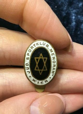 Austrian Religion Judaica Menora Jewish Sport Club Pin Badge