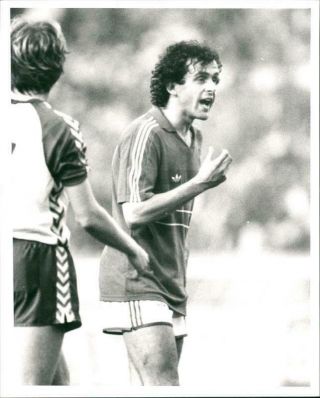 Vintage Photograph Of Michel Platini,  Football Player