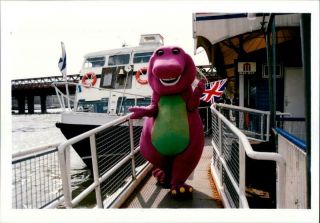 Vintage Photograph Of Barney The Dinosaur