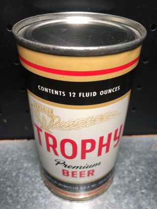 Trophy Premium Flat Top Beer Can Drewrys South Bend Indiana