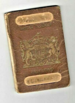 British Mandate In Palestine Jewish Passport فلسطين