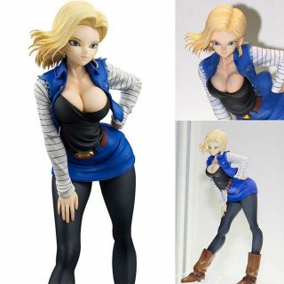 19 Cm Megahouse Dragon Ball Z Android 18 Sexy Girl Model Anime Figure Statue