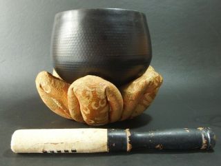 Or1937 Japanese Buddhist Bronze Bell Singing Bowl Orin 8.  6 Inch /21.  9 Cm Wide